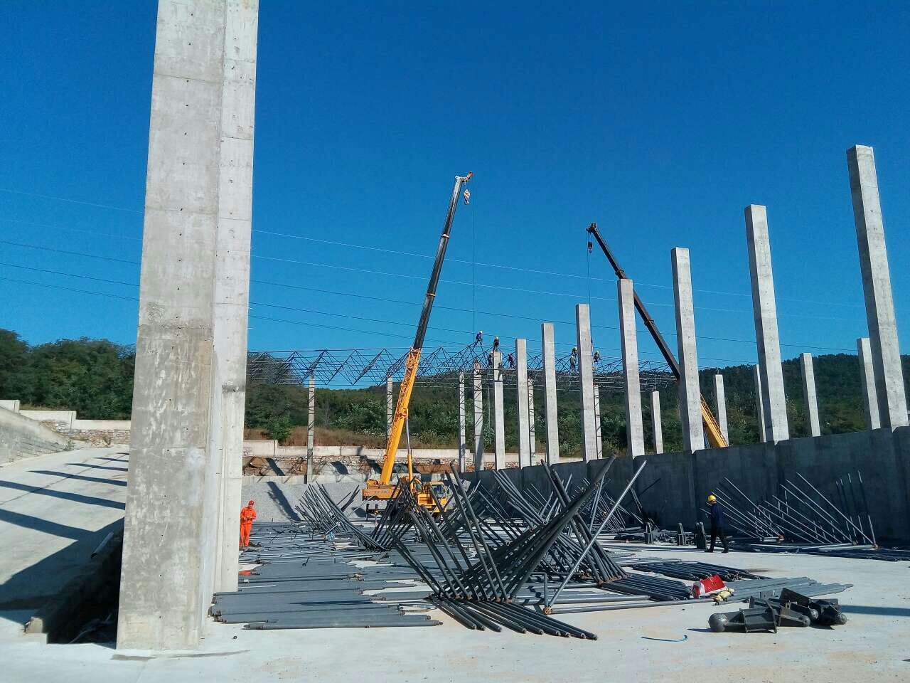 丽江搅拌站网架